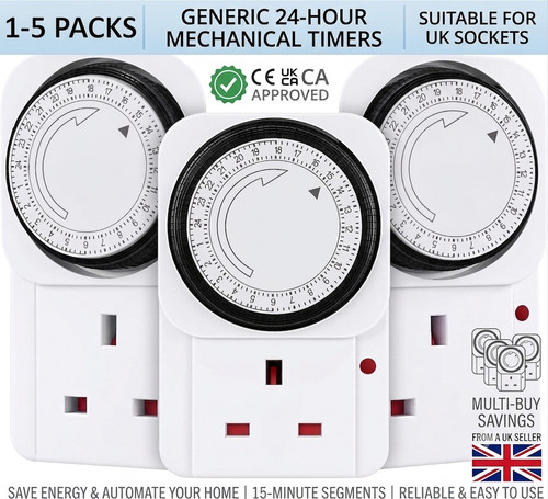 Plug timer hour white - in,