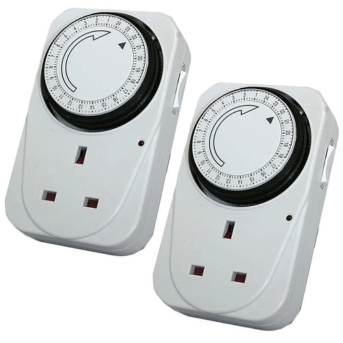 Electric mains plug 24hr - 2x,